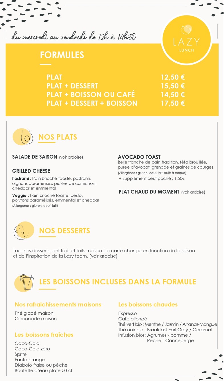 LES DEUX ASSIETTES menu 4