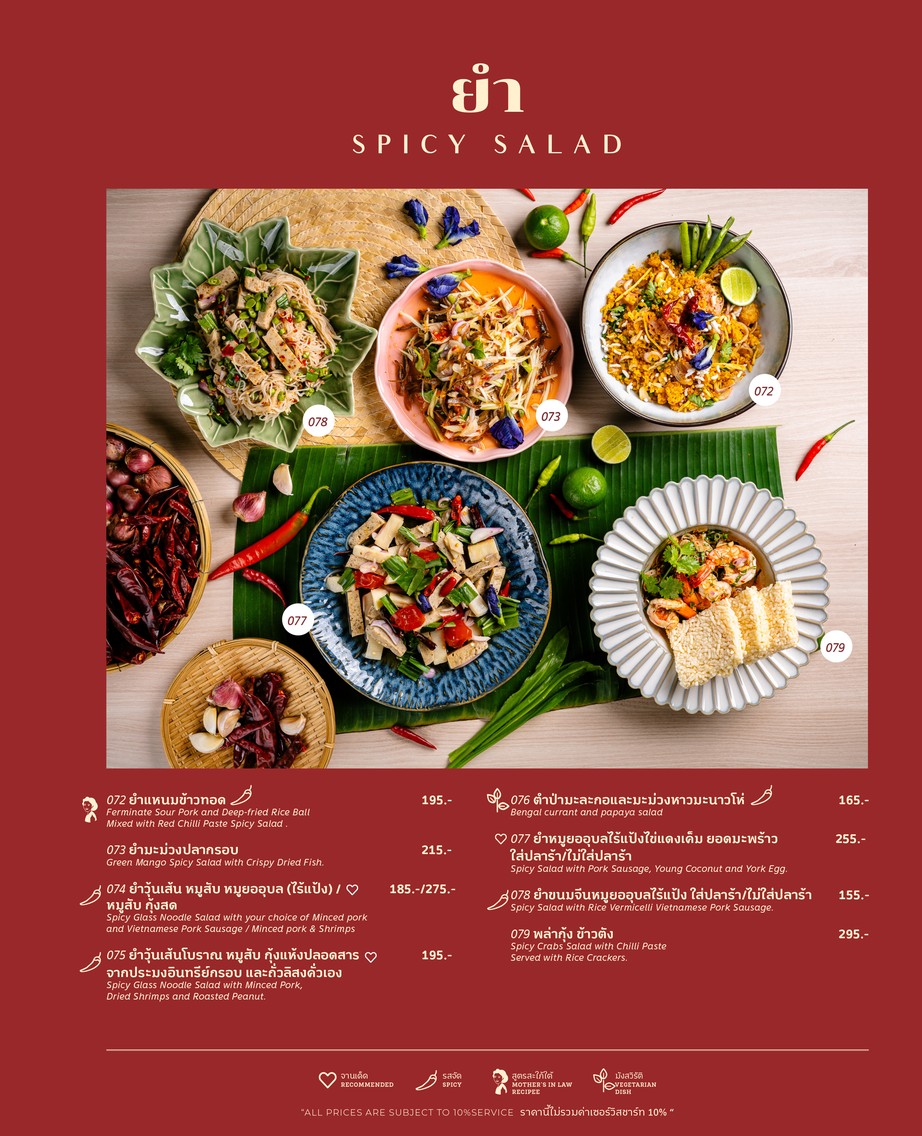 Baan Sapaitai menu 1