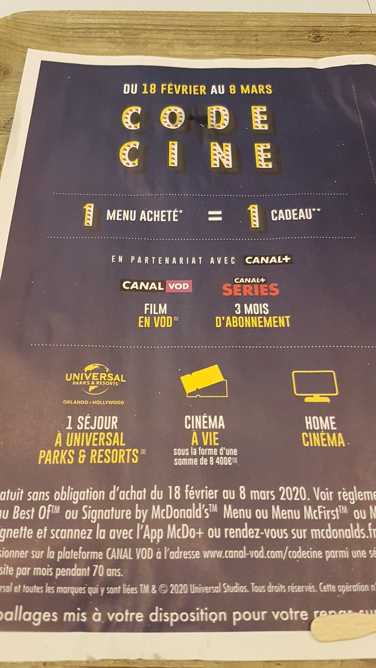McDonald's menu 1