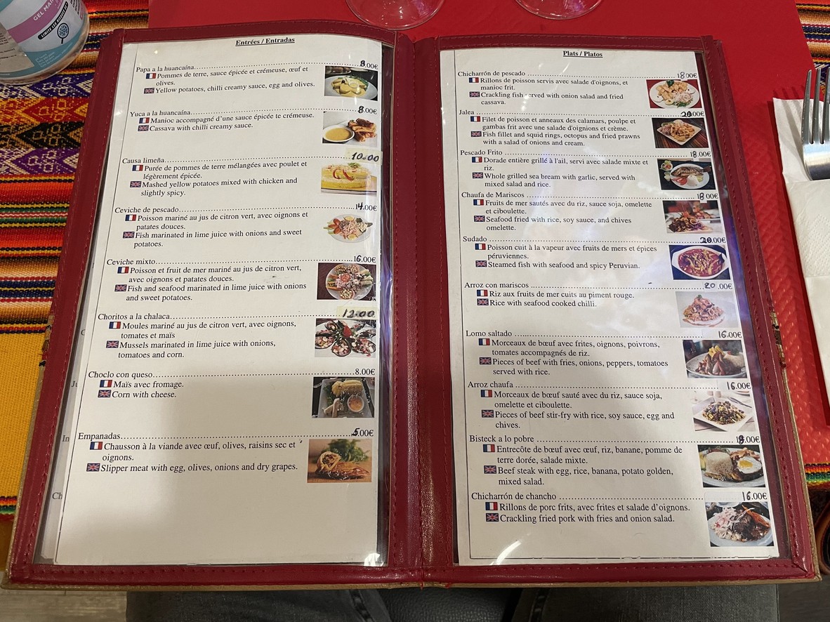 Puerta Del Sol menu 1