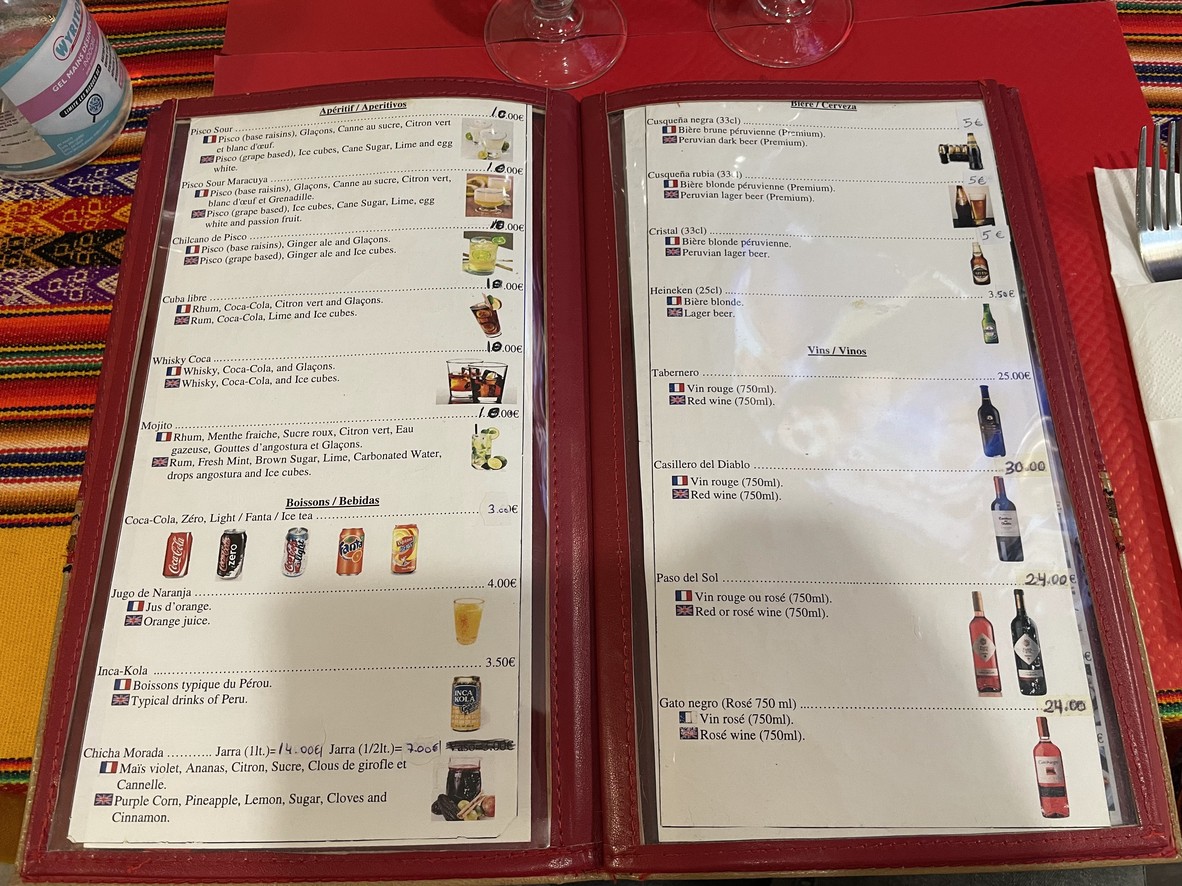 Puerta Del Sol menu 3