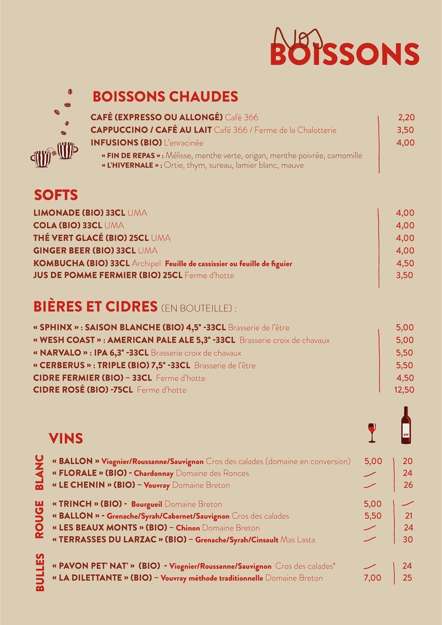 Pois Gourmands menu 1
