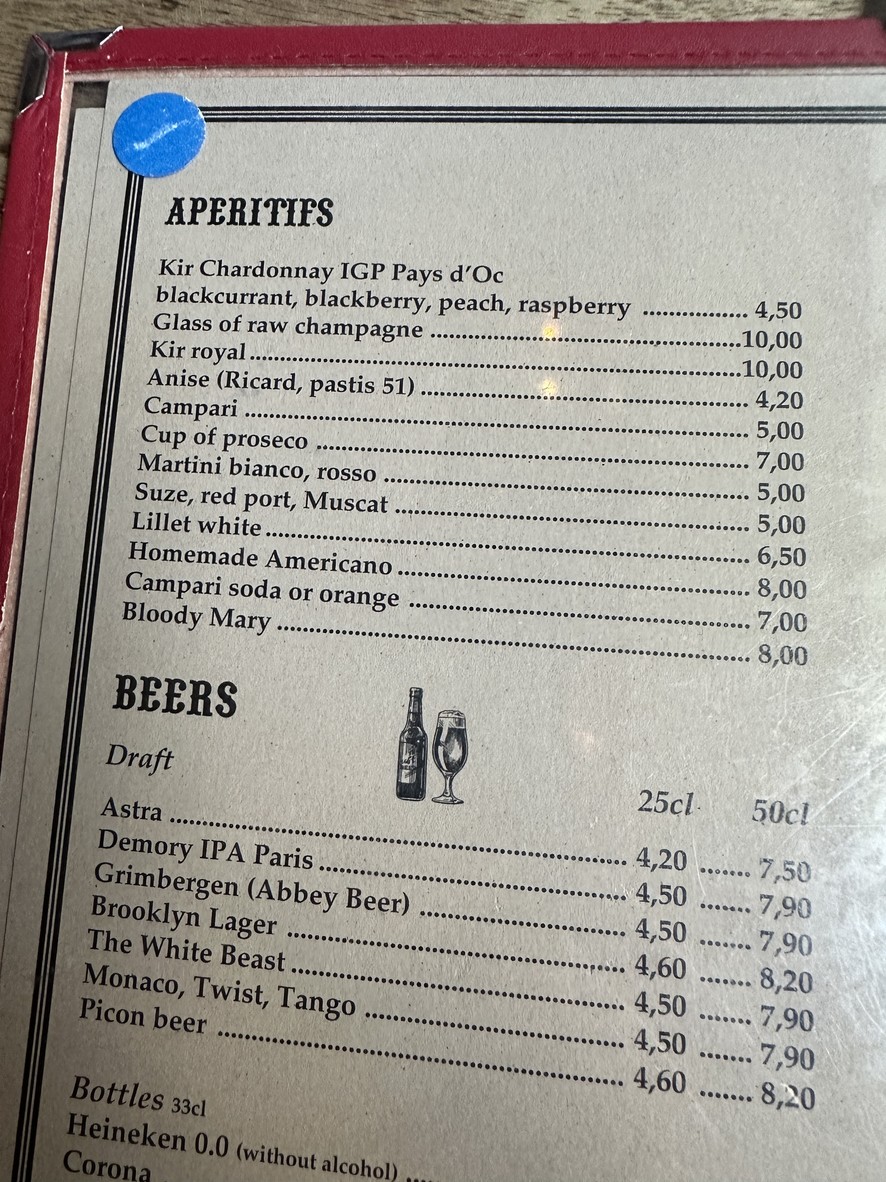 Café de l'Industrie menu 2