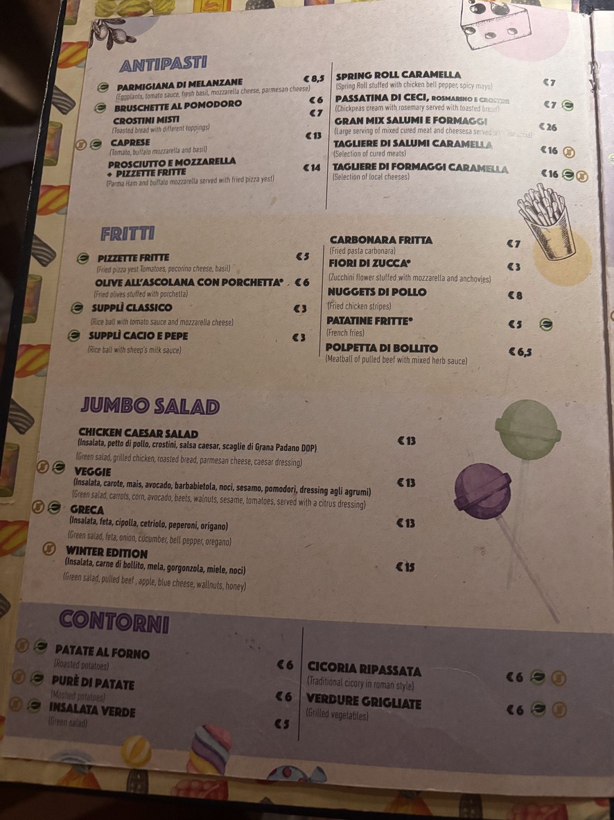 Caramella menu 2
