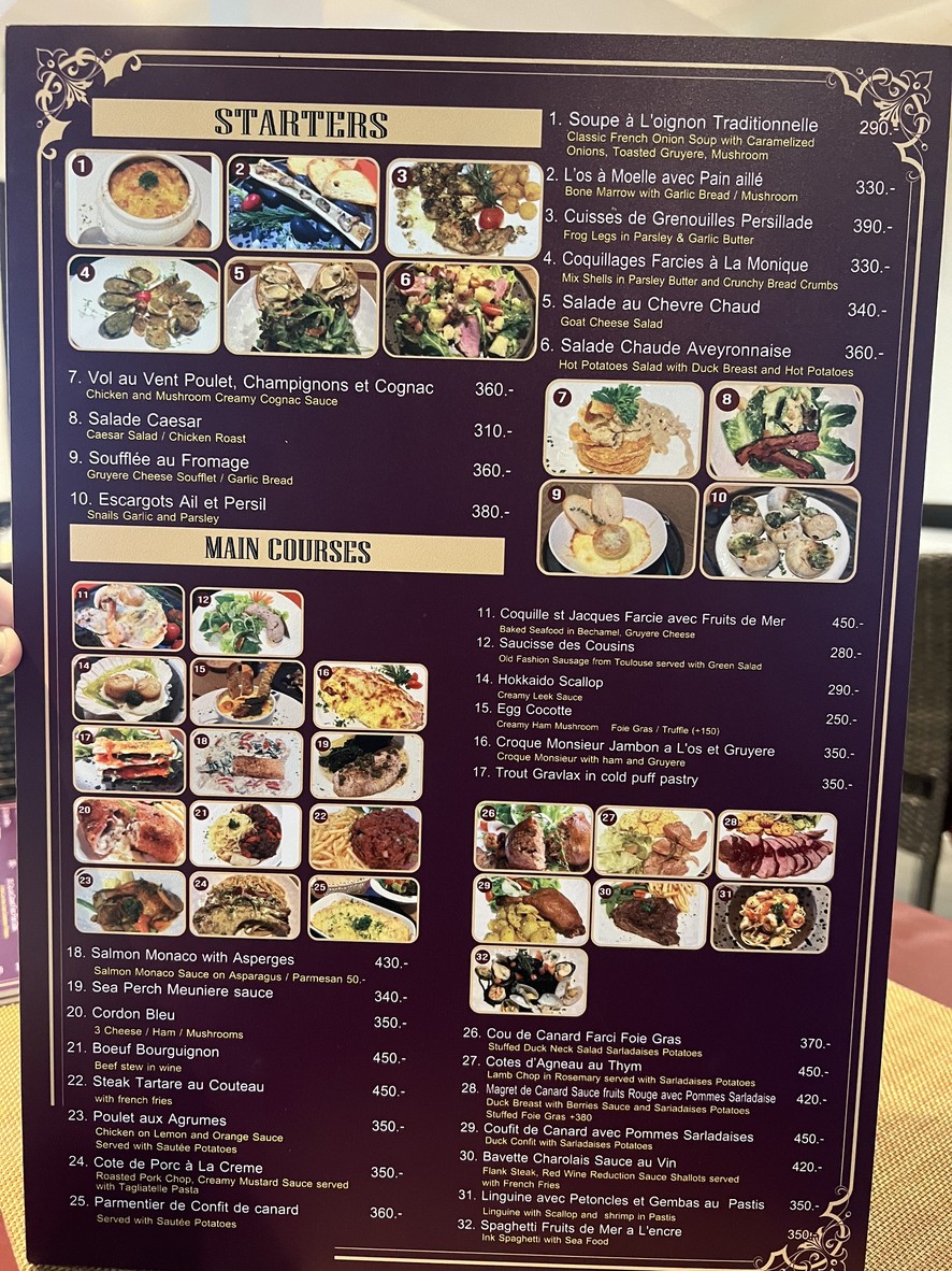 Bistro Sathorn French Cuisine menu 1