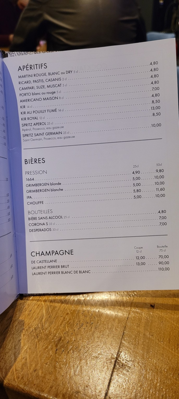 Bistro du Faubourg menu 2