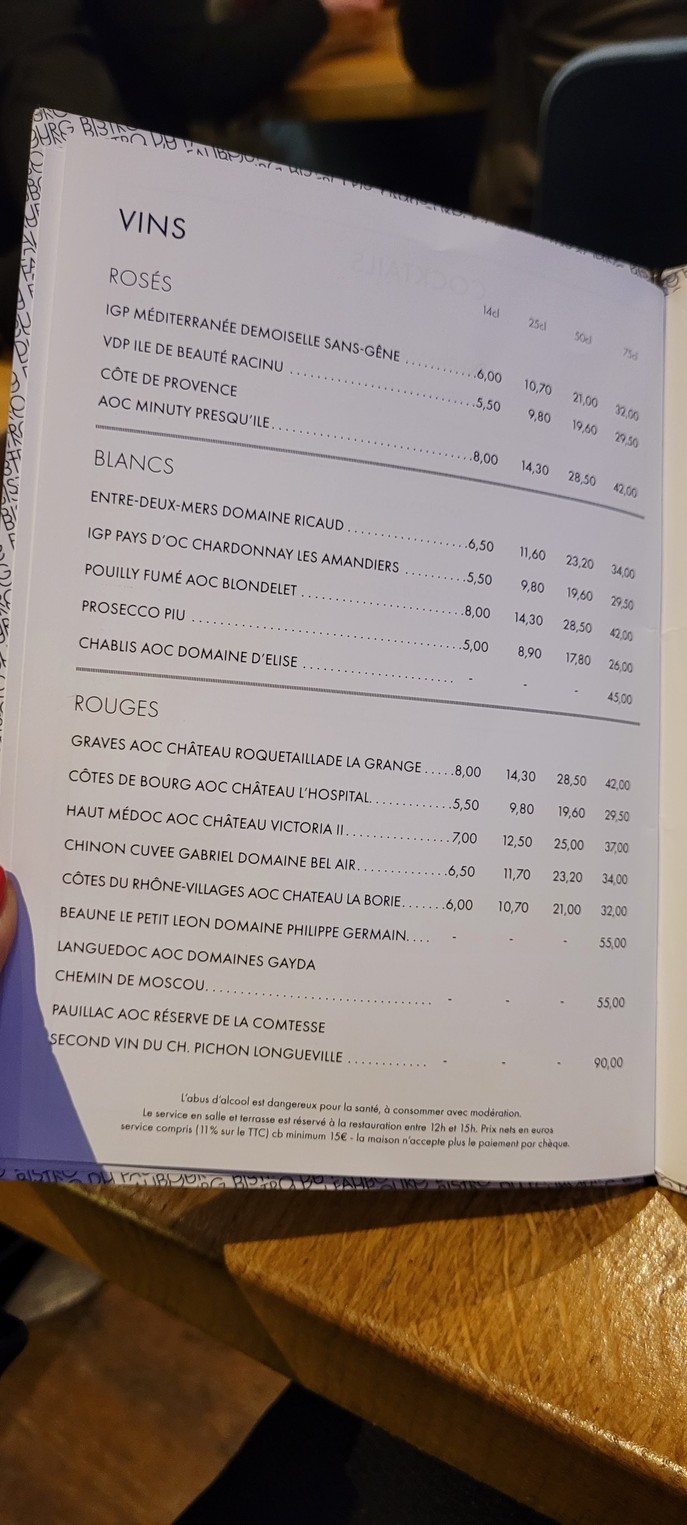 Bistro du Faubourg menu 4