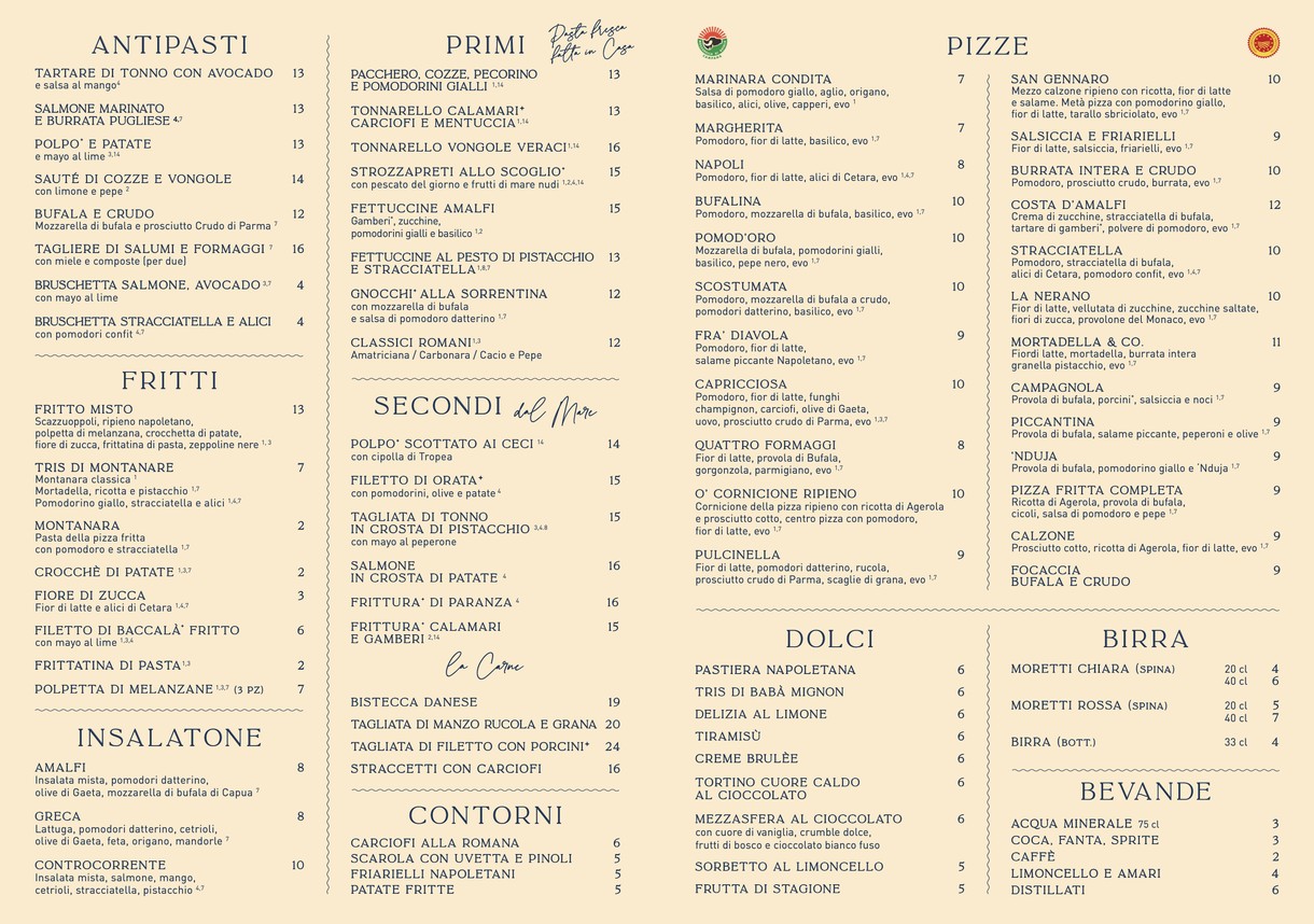 AMALFI MADRE menu 2
