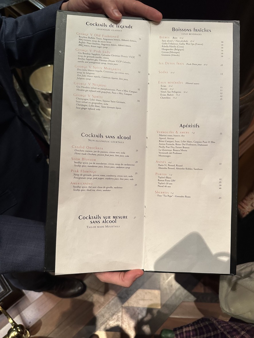 Le Bar menu 3