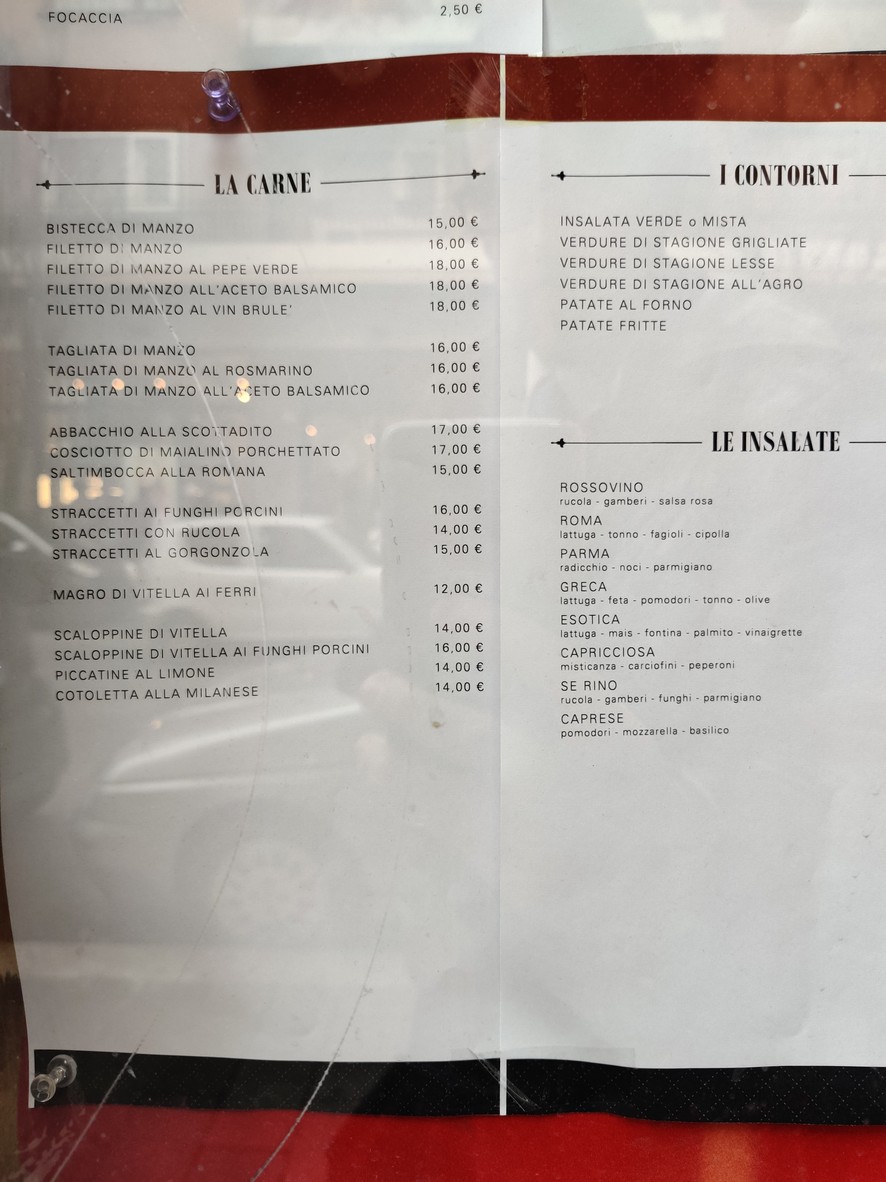 Ristorante Rossovino da Maurizio menu 3