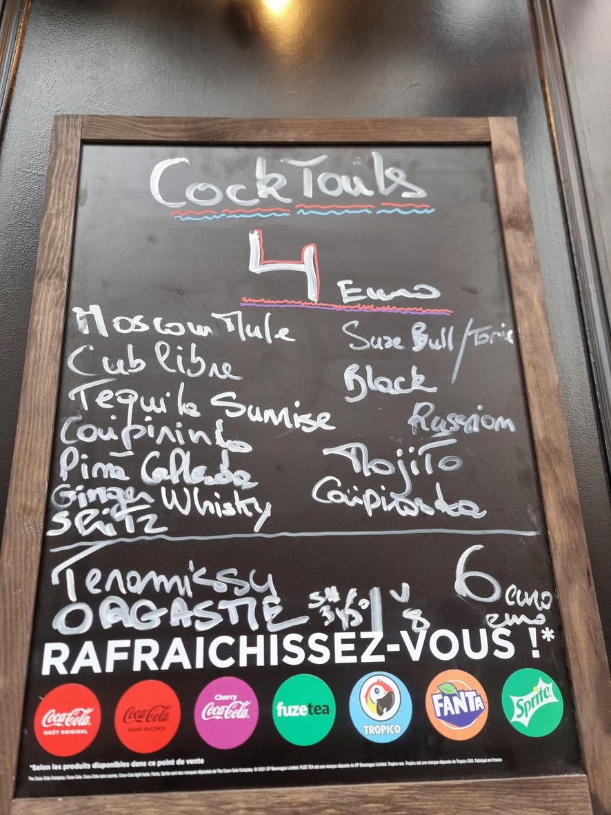 Le Lutèce menu 3