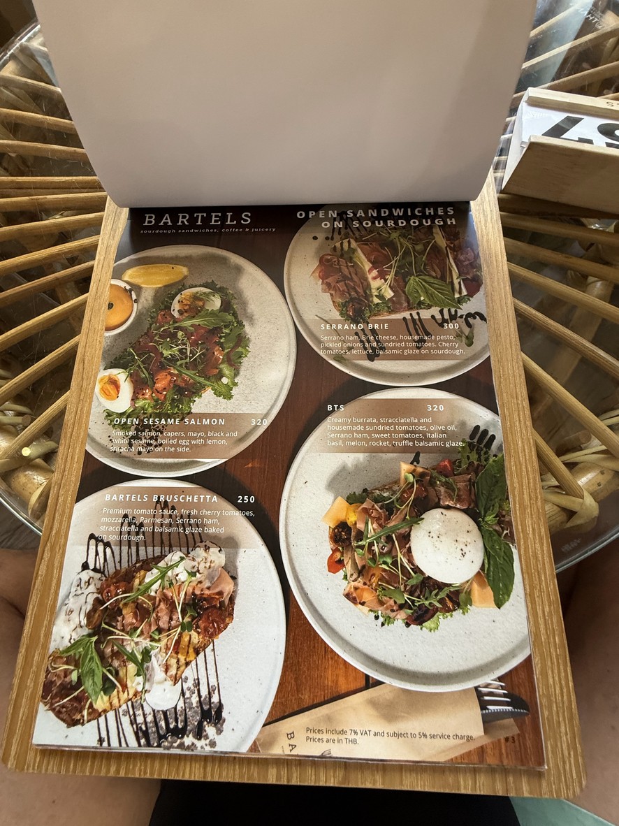 BARTELS Sukhumvit menu 1