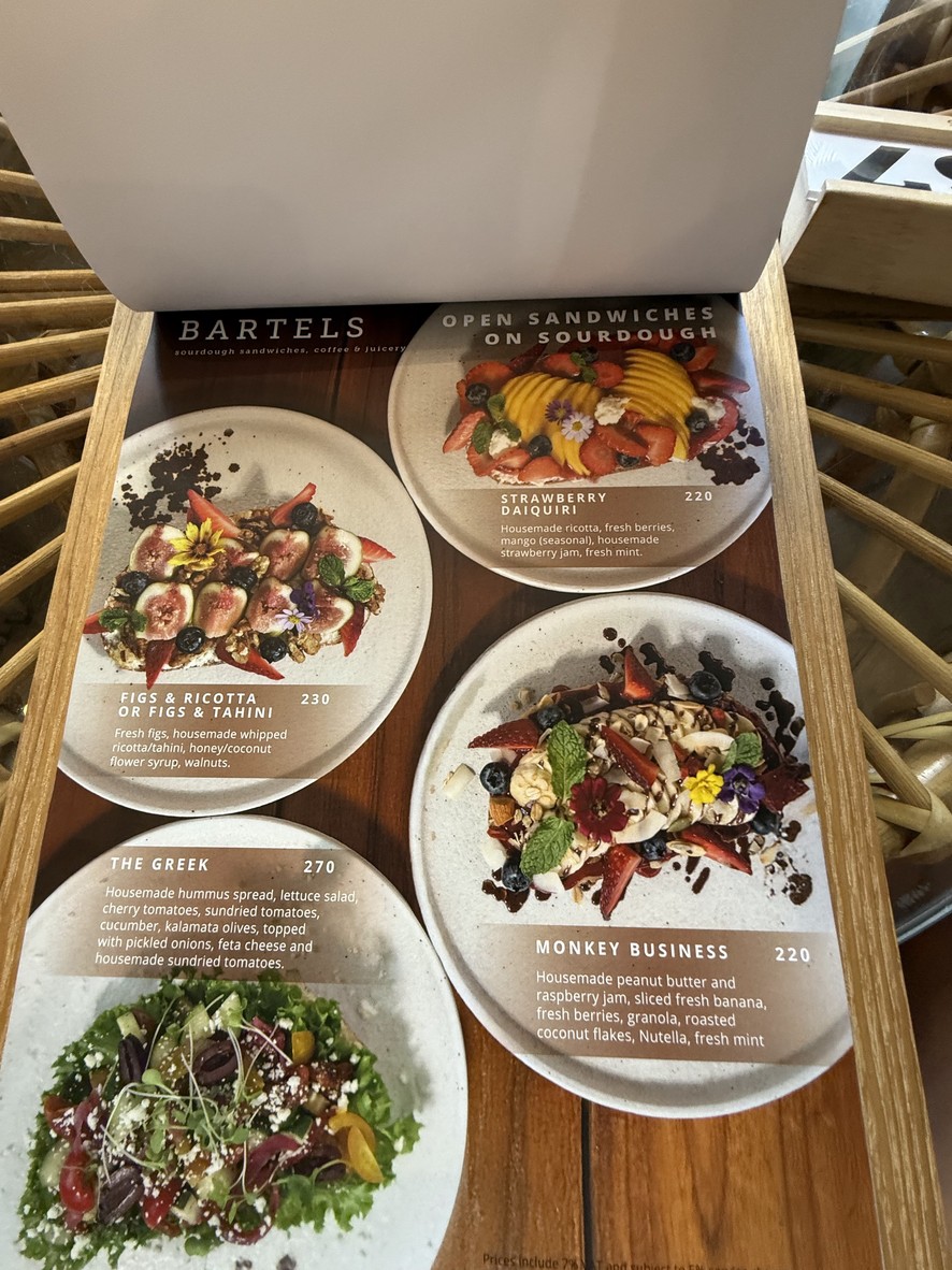 BARTELS Sukhumvit menu 3