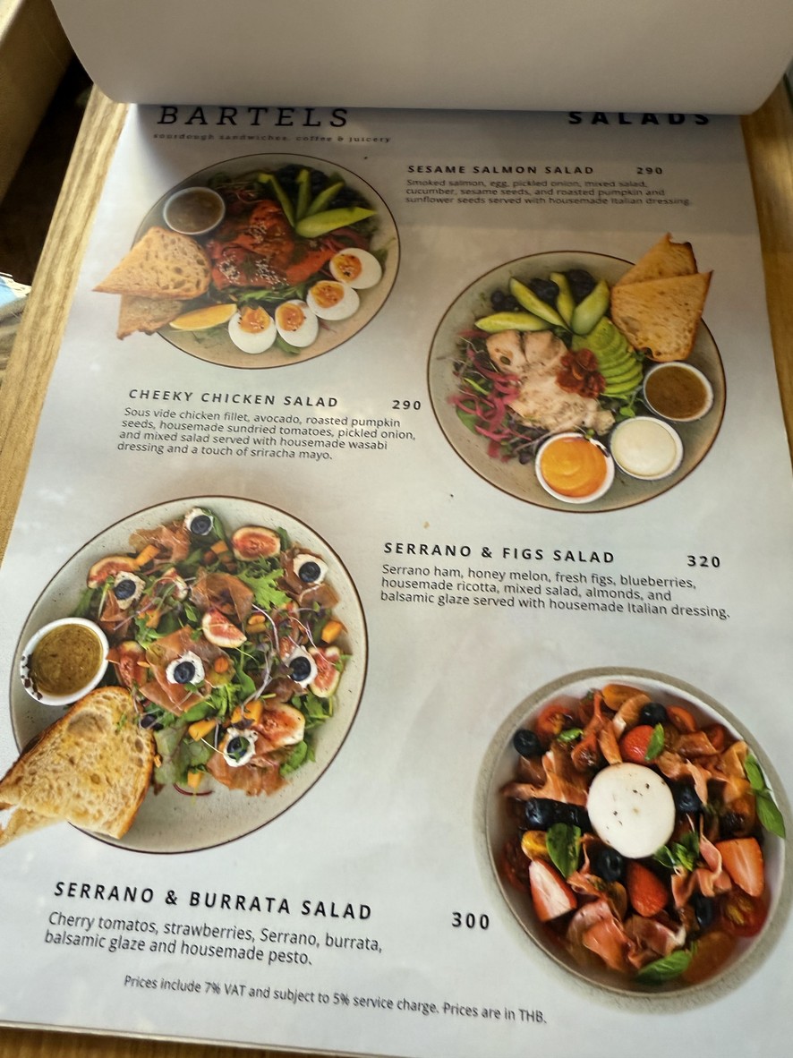 BARTELS Sukhumvit menu 4