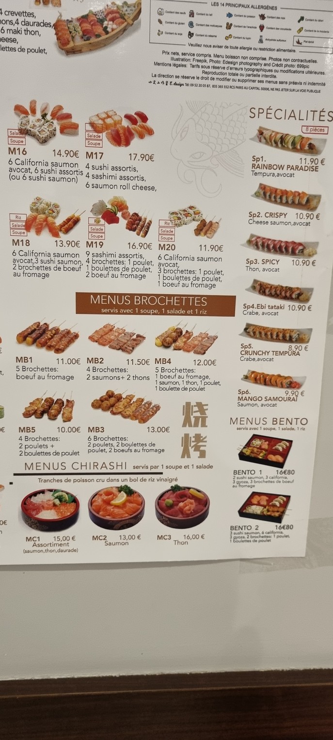 Thai & Sushi menu 3