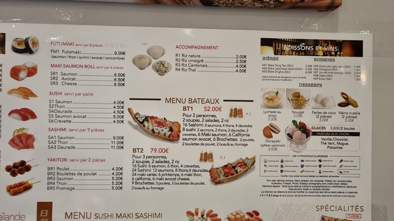 Thai & Sushi menu 4