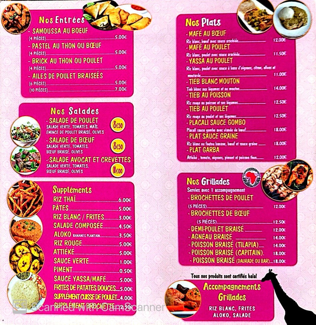 AZ AFRICAN menu 2