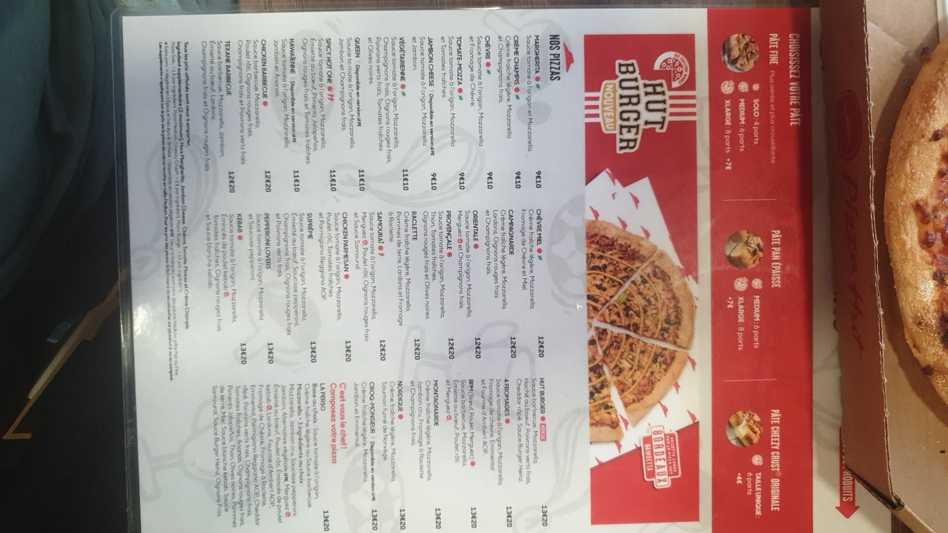Pizza Hut menu 2