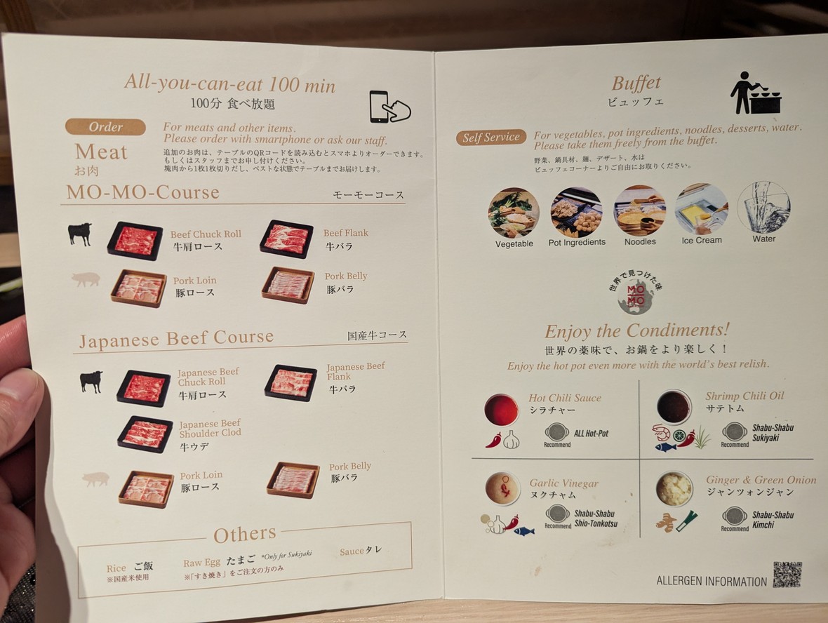 Momo Paradise 新宿东口店 menu 1