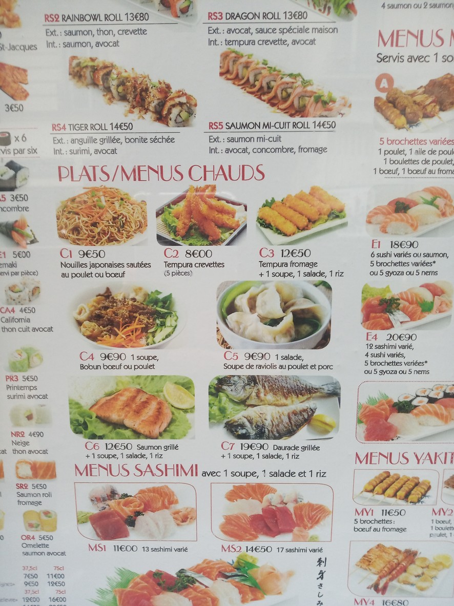 Kirin menu 2