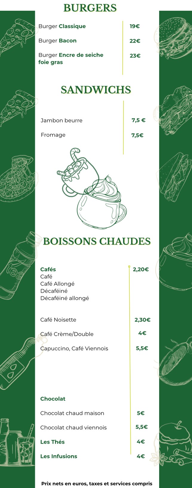 Au Marché Bar Restaurant menu 2