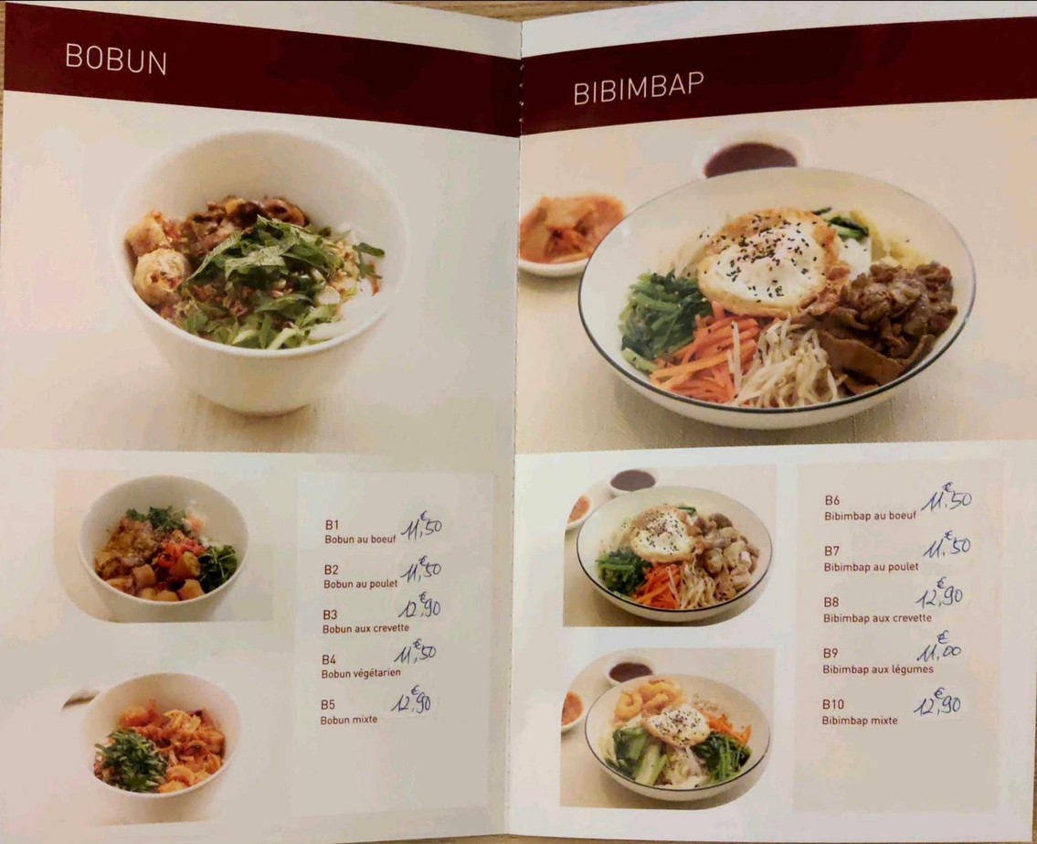 Pousse Pousse menu 3