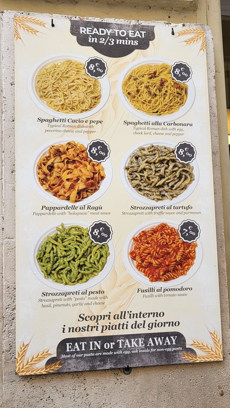 Pastasciutta menu 1