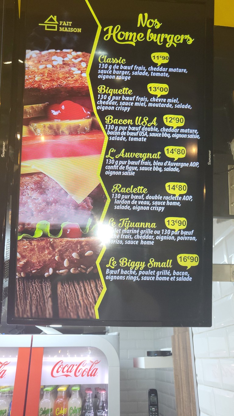 MS ONE Boulogne menu 2