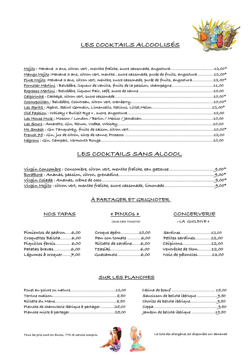 La Tour de Nesle menu 3
