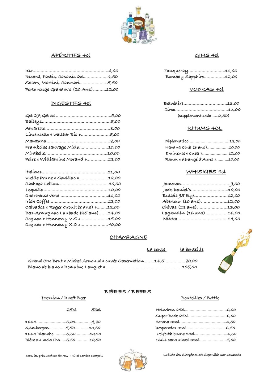 La Tour de Nesle menu 6