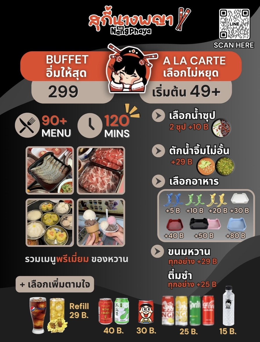 สุกี้นางพญา สาขานวมินทร์ menu 1