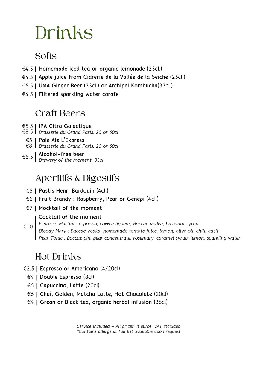 MAISON BINDER menu 3
