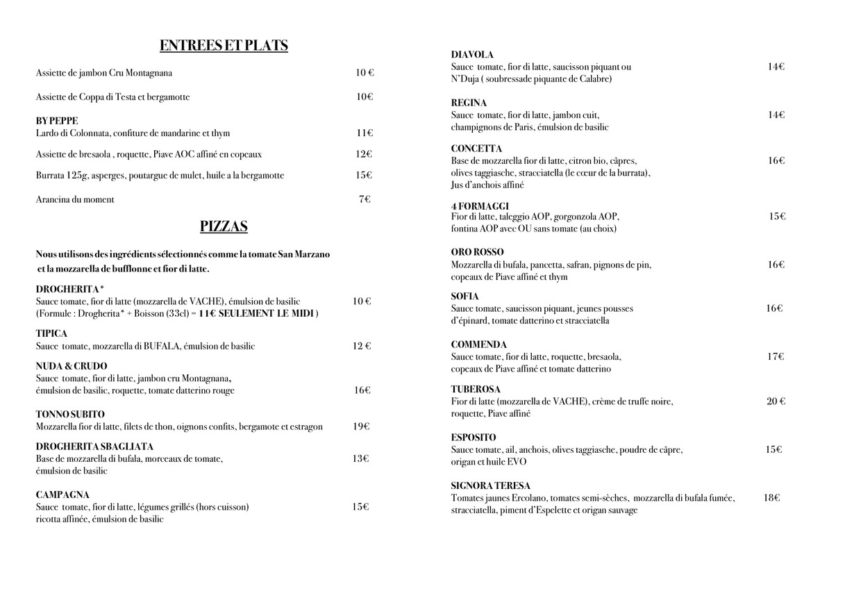 Drogheria Italiana menu 2