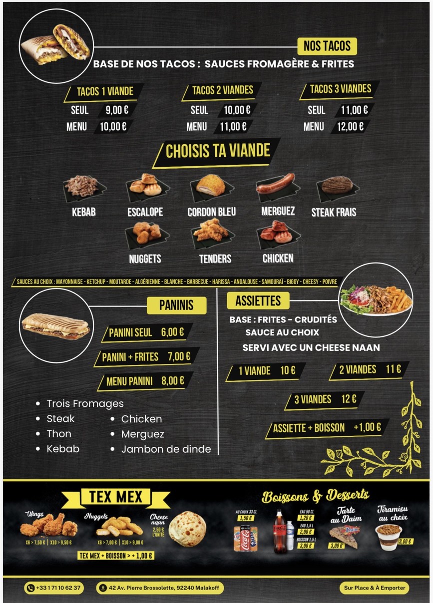 Cocci'nan menu 2