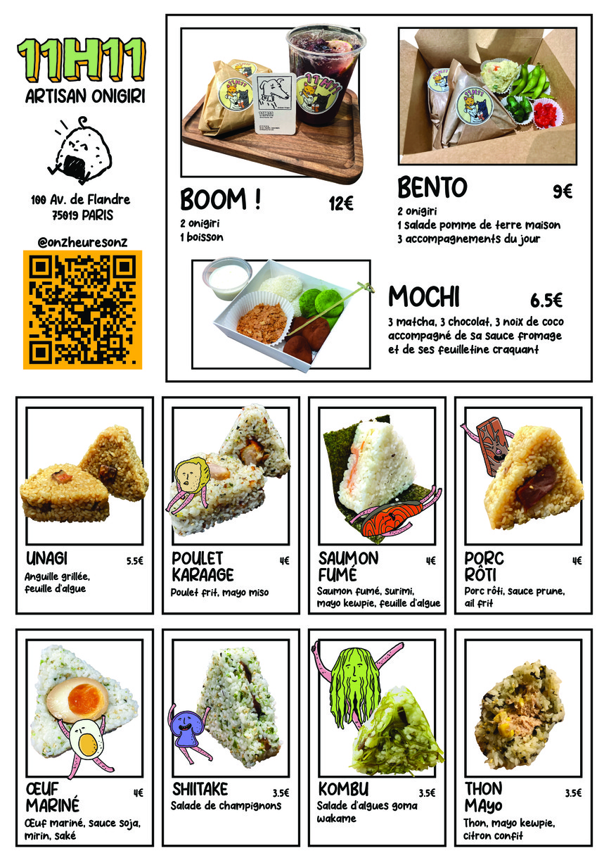 11h11 Artisans Onigiri menu 1