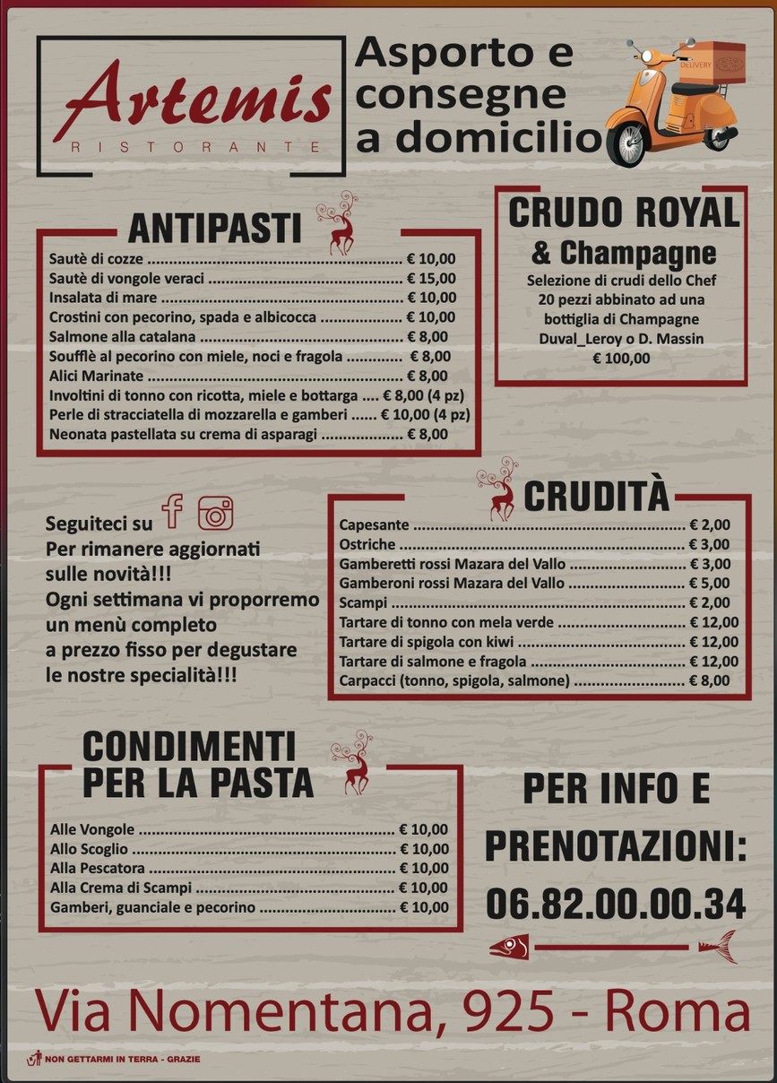 Ristorante Artemis menu 1
