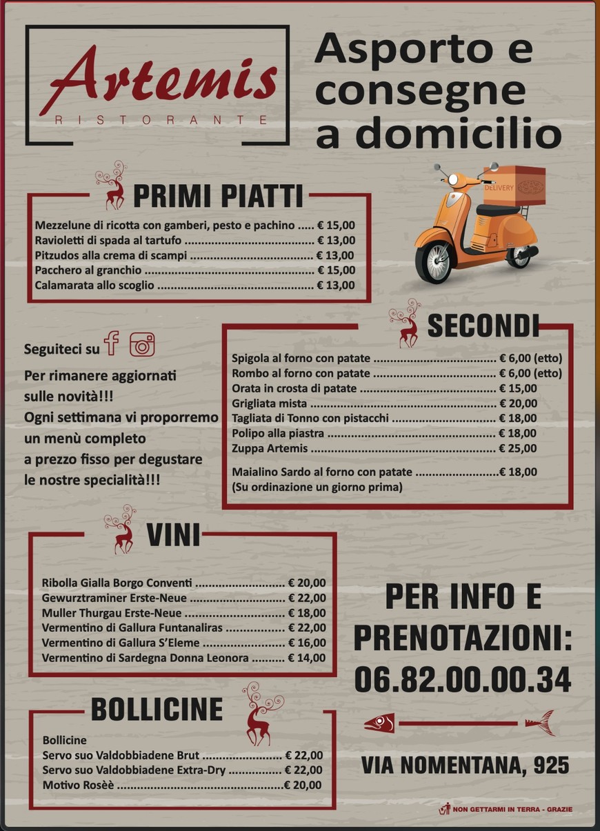 Ristorante Artemis menu 2