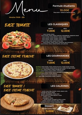1 2 3 Pizza menu 1