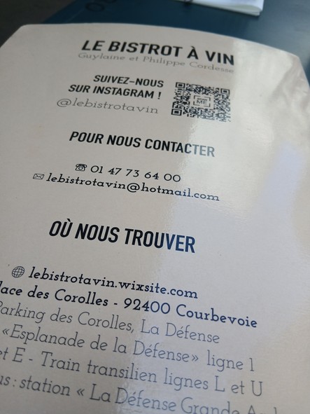 Le Bistrot à Vin