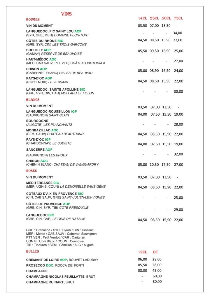 Le Pelleport Café - Bar Paris 20 menu 3