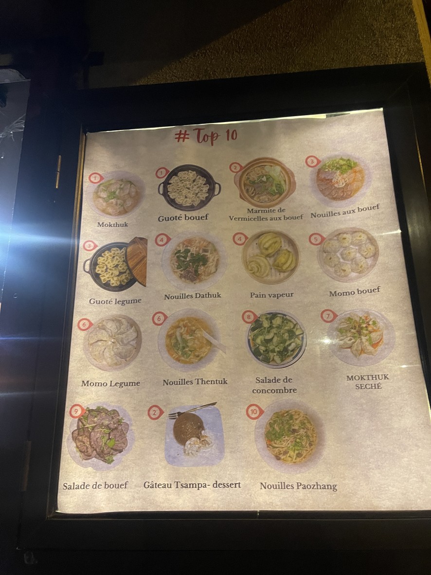Nouilles Amala menu 1