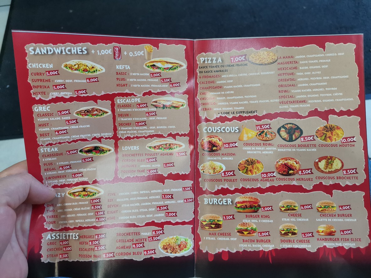 Le Charlety menu 1