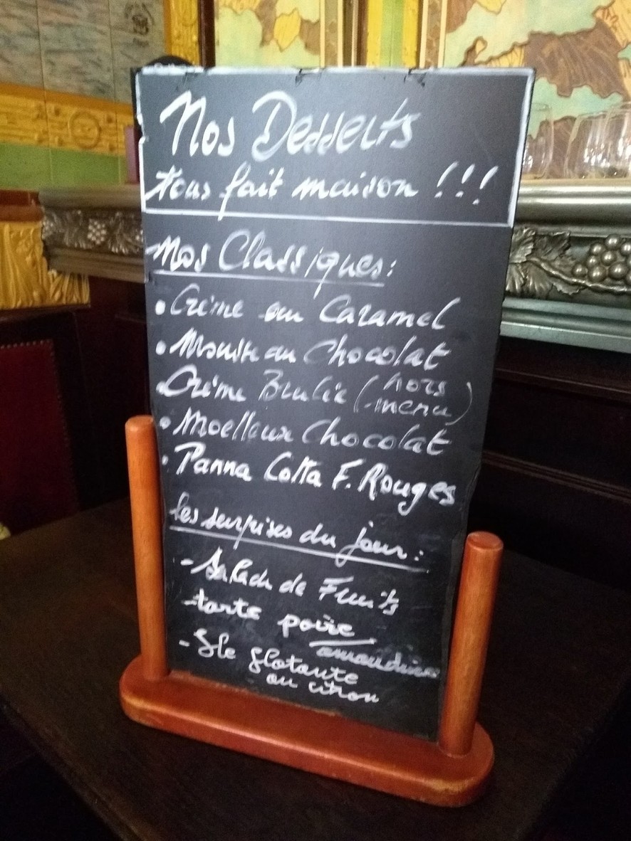Le Cochon à l’Oreille menu 2