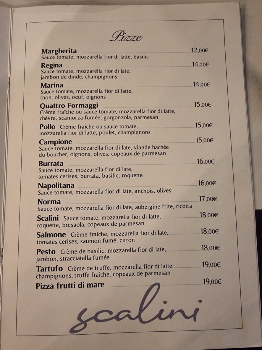 Restaurant Italien Scalini® - Paris 13 I Restaurant Autour de moi I Pizzeria menu 2