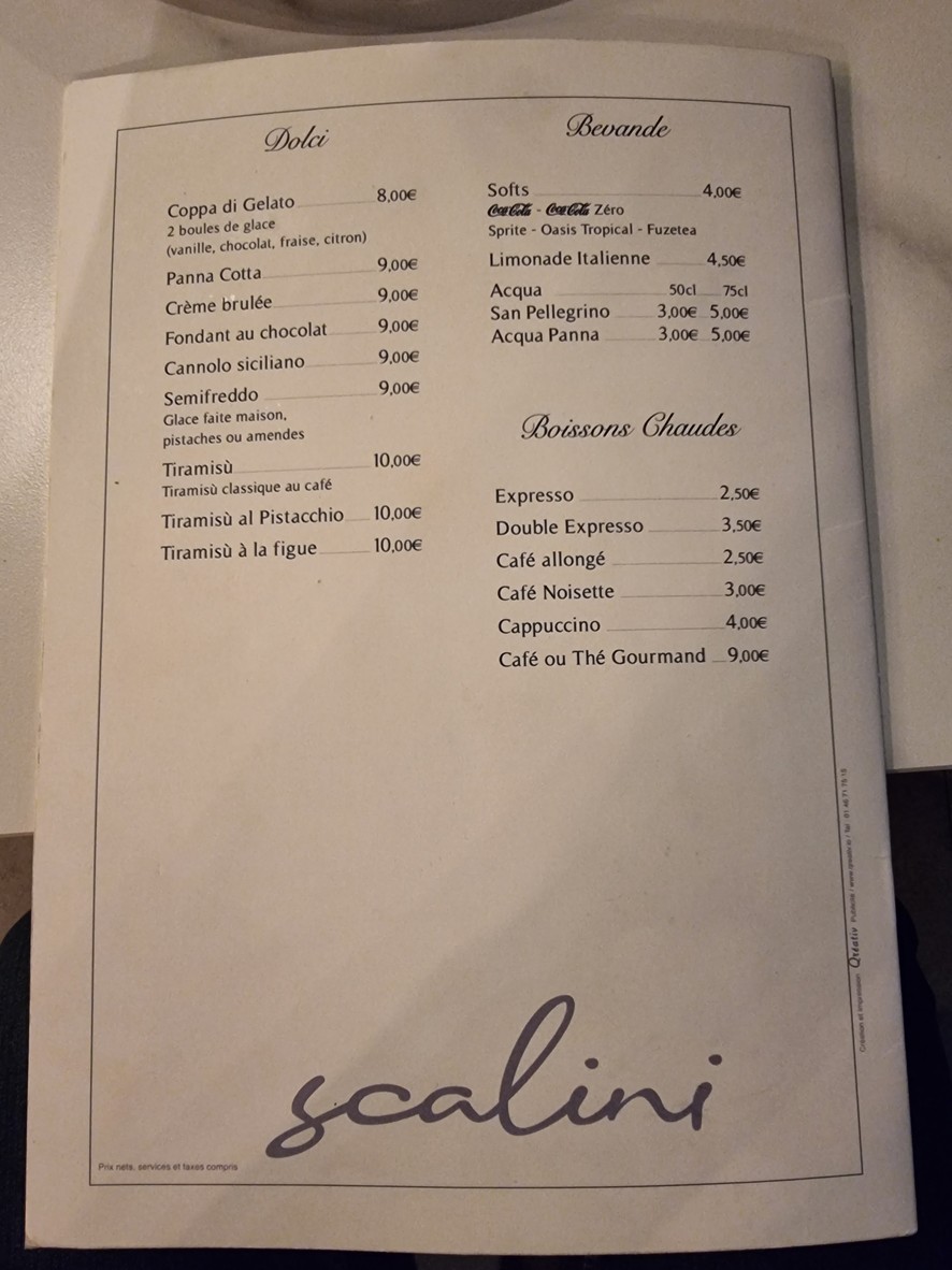 Restaurant Italien Scalini® - Paris 13 I Restaurant Autour de moi I Pizzeria menu 7