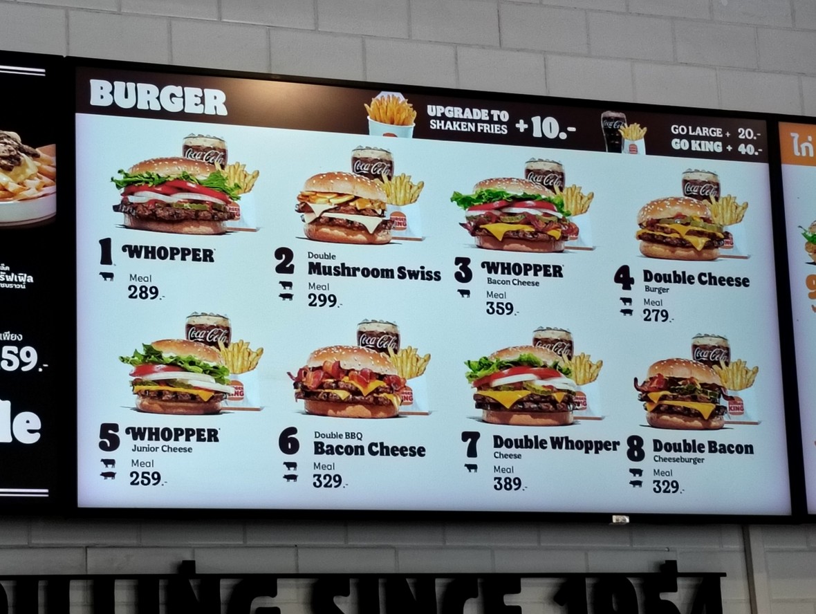Bèigé King Tóngláo menu 1