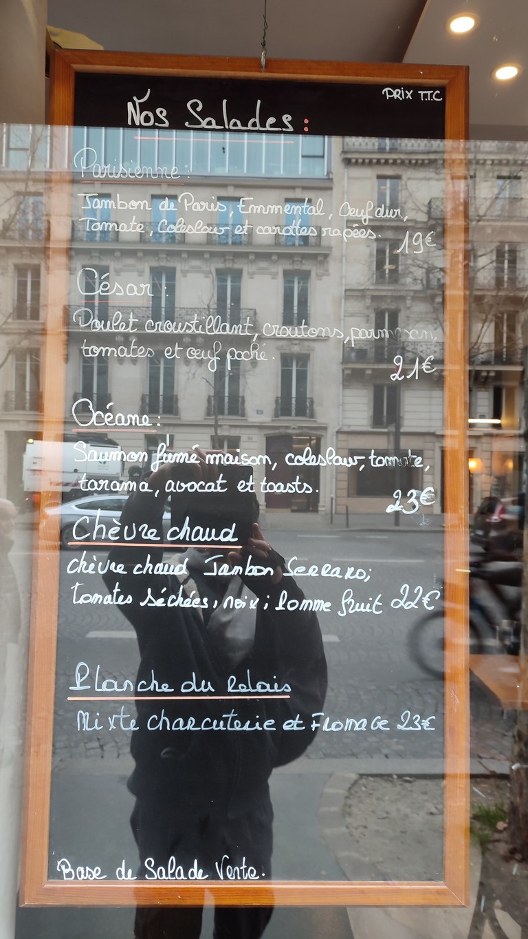 Le Relais Haussmann menu 1