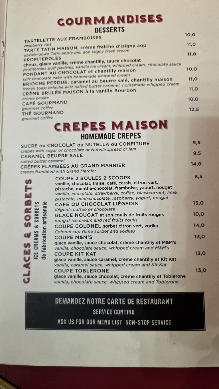 L'Entracte menu 2
