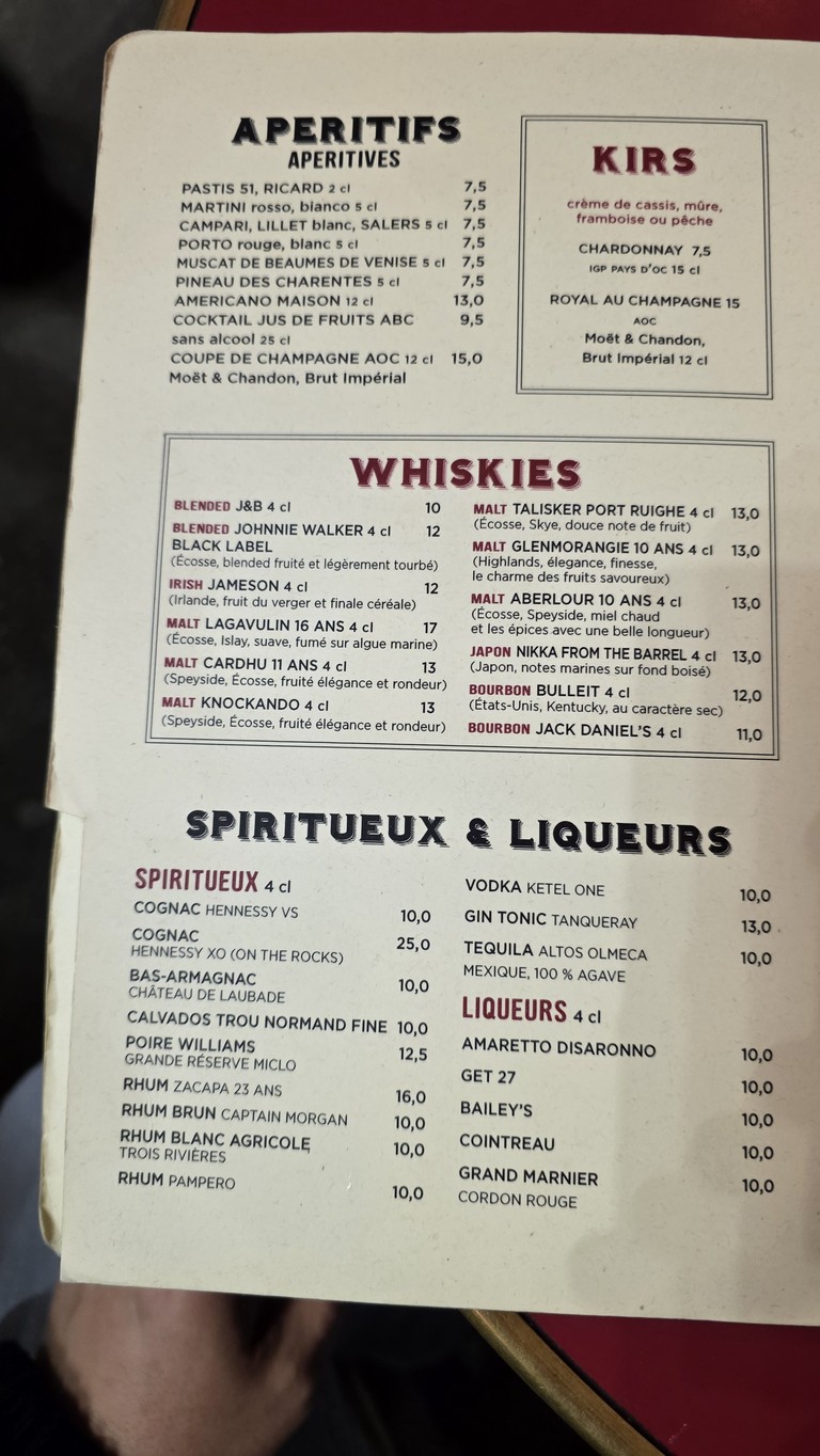 L'Entracte menu 3