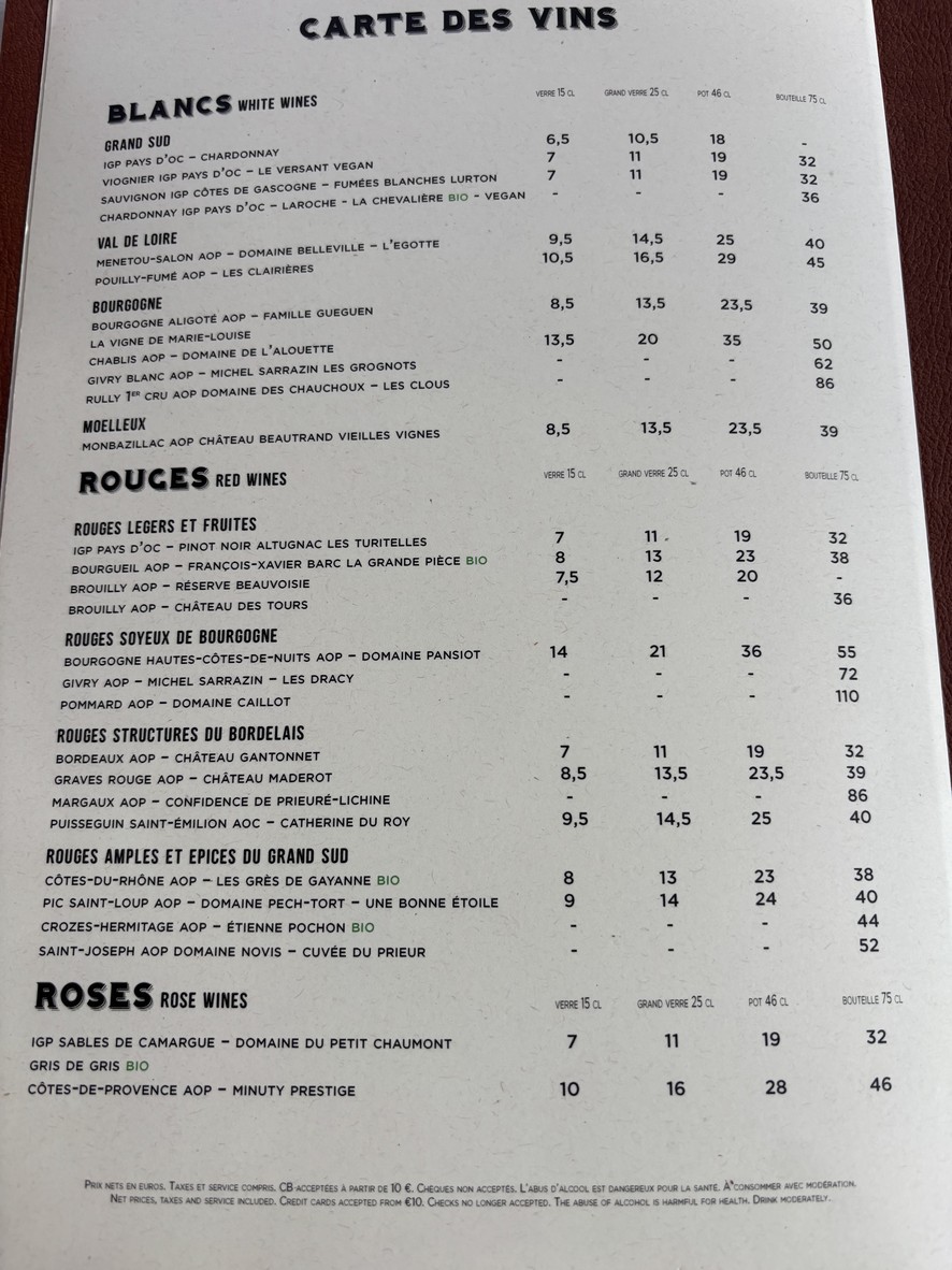 L'Entracte menu 4